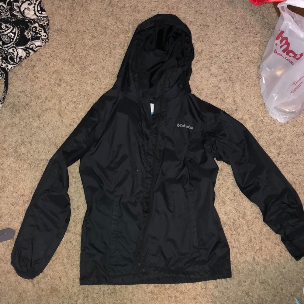 columbia zip down wind jacket